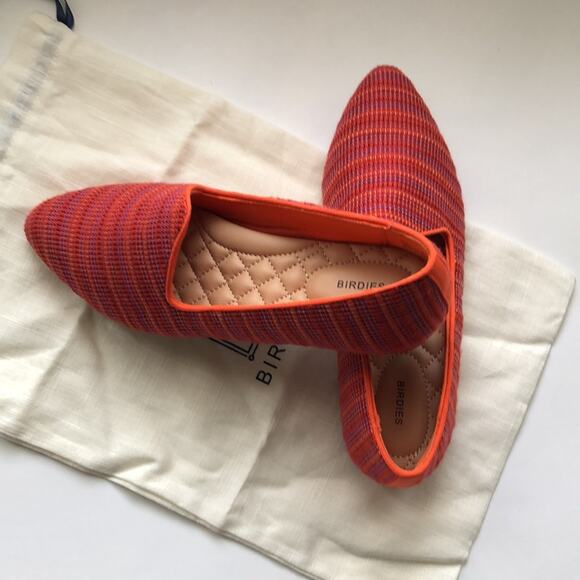 NWOB Woven Birdies Flats in Sangria Stripe - Picture 3 of 5